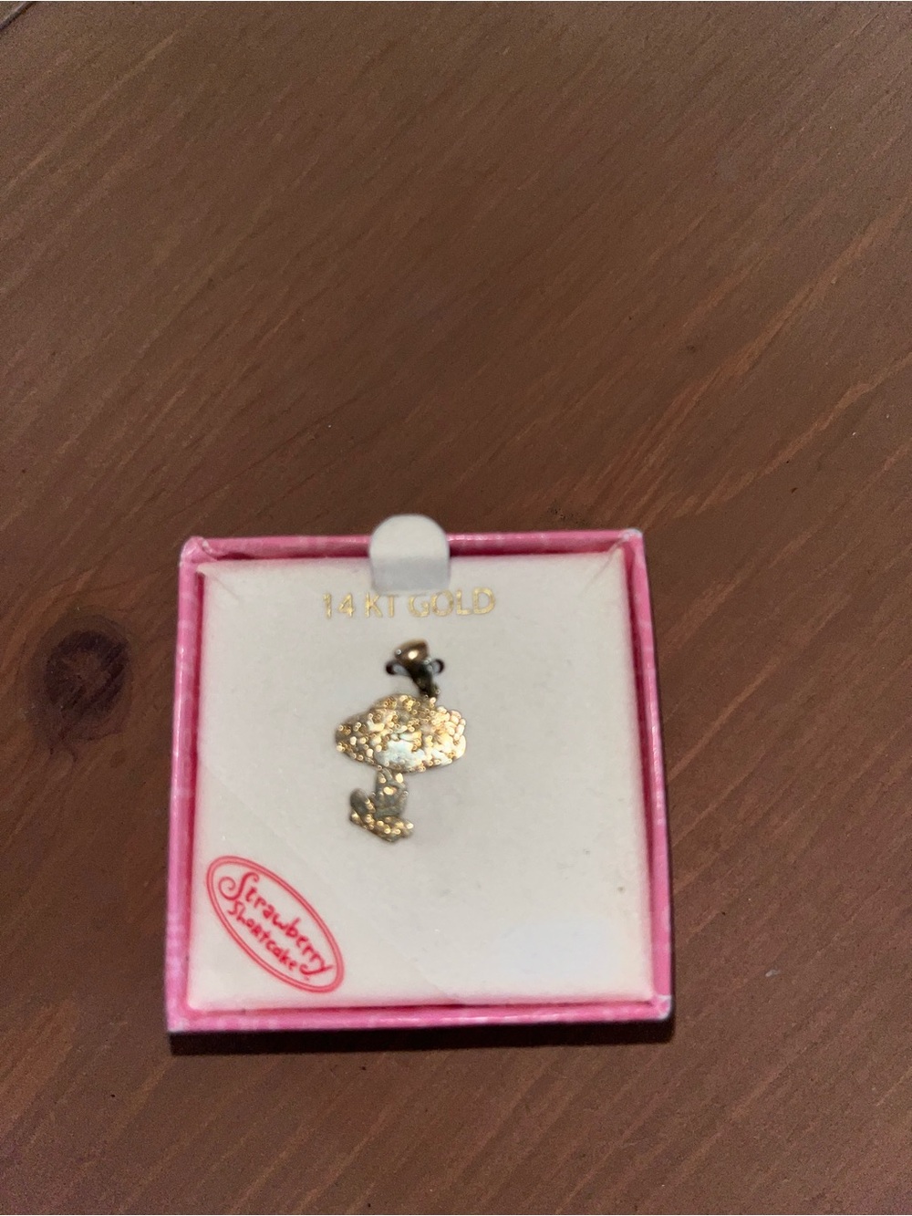 Strawberry shortcake 14k necklace pendant New in box classic vintage 2006 gold